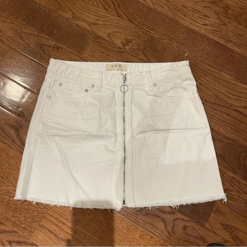 NWOT We The Free by Free People zip it up mini denim skirt